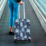 Patchwork Denim Jeans Pattern Print Luggage Cover