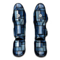 Patchwork Denim Jeans Pattern Print Muay Thai Shin Guards