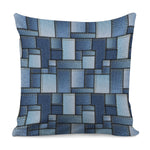 Patchwork Denim Jeans Pattern Print Pillow Cover