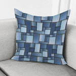 Patchwork Denim Jeans Pattern Print Pillow Cover