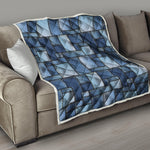 Patchwork Denim Jeans Pattern Print Quilt