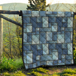 Patchwork Denim Jeans Pattern Print Quilt