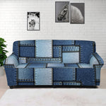 Patchwork Denim Jeans Pattern Print Sofa Cover