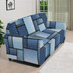 Patchwork Denim Jeans Pattern Print Sofa Cover