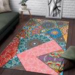 Patchwork Mandala Bohemian Pattern Print Area Rug GearFrost