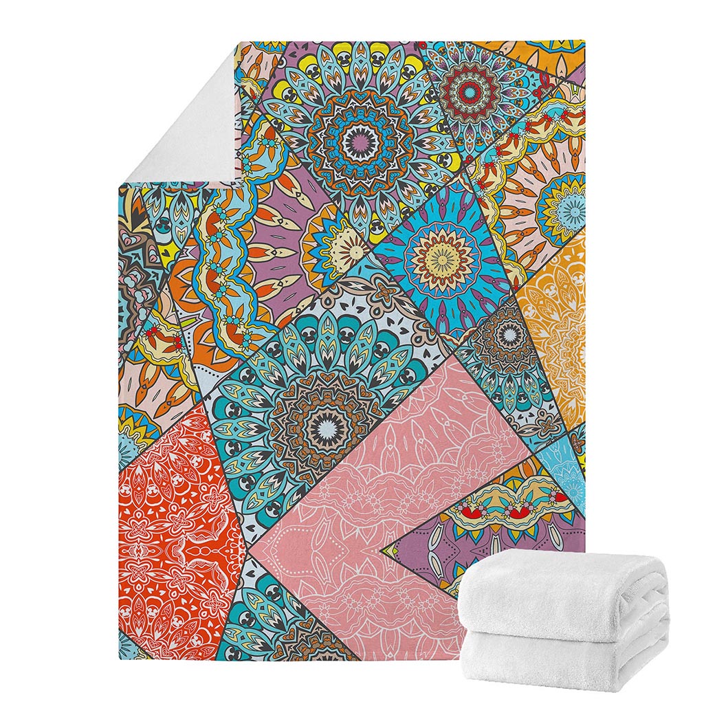 Patchwork Mandala Bohemian Pattern Print Blanket