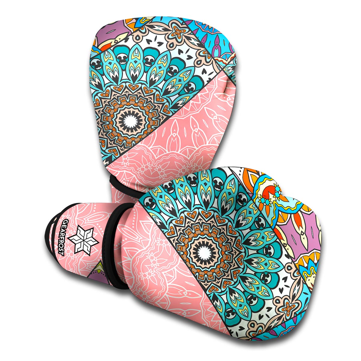 Patchwork Mandala Bohemian Pattern Print Boxing Gloves