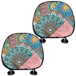 Patchwork Mandala Bohemian Pattern Print Car Headrest Covers