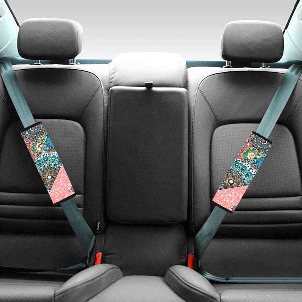 Patchwork Mandala Bohemian Pattern Print Car Seat Belt Covers