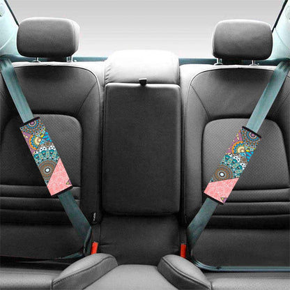 Patchwork Mandala Bohemian Pattern Print Car Seat Belt Covers