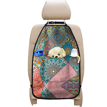 Patchwork Mandala Bohemian Pattern Print Car Seat Organizers