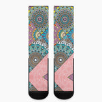 Patchwork Mandala Bohemian Pattern Print Crew Socks