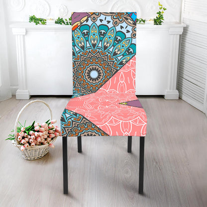 Patchwork Mandala Bohemian Pattern Print Dining Chair Slipcover
