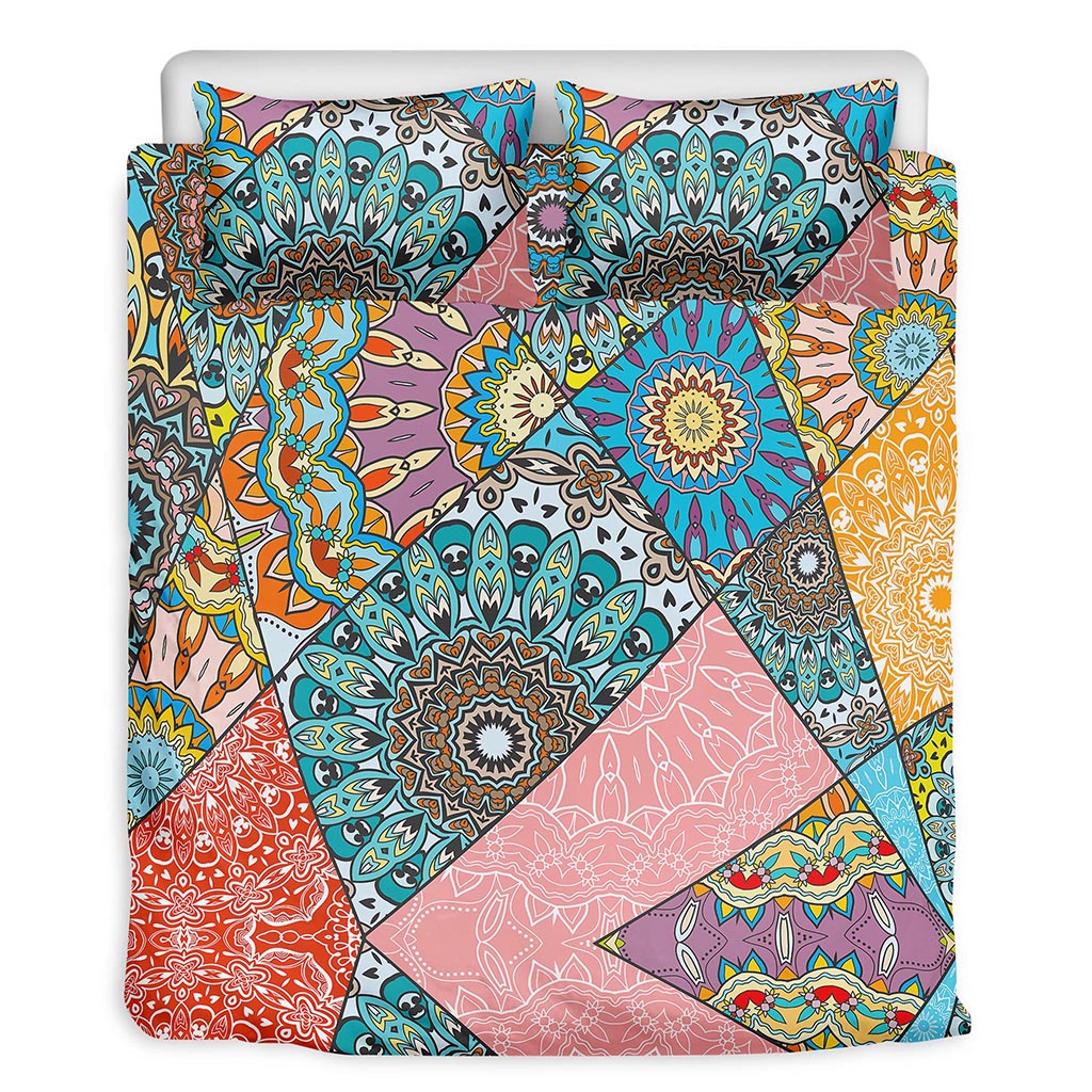 Patchwork Mandala Bohemian Pattern Print Duvet Cover Bedding Set
