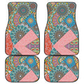 Patchwork Mandala Bohemian Pattern Print Front and Back Car Floor Mats