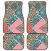 Patchwork Mandala Bohemian Pattern Print Front and Back Car Floor Mats