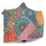 Patchwork Mandala Bohemian Pattern Print Hooded Blanket