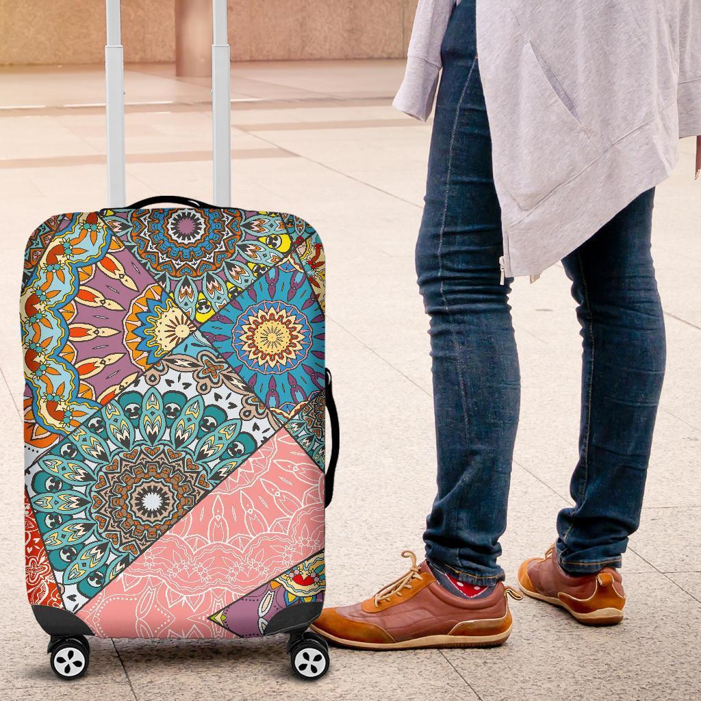 Patchwork Mandala Bohemian Pattern Print Luggage Cover GearFrost