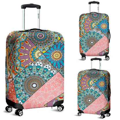 Patchwork Mandala Bohemian Pattern Print Luggage Cover GearFrost