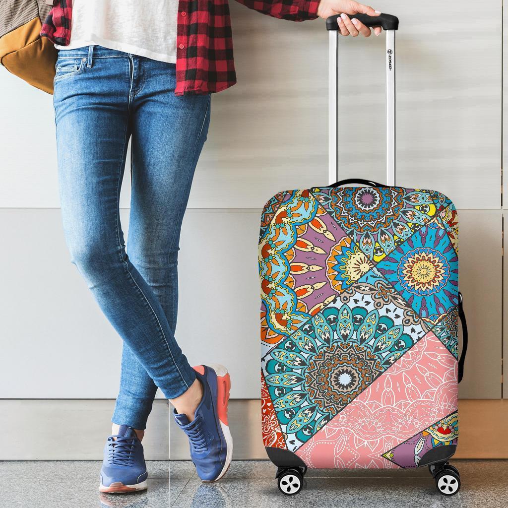 Patchwork Mandala Bohemian Pattern Print Luggage Cover GearFrost