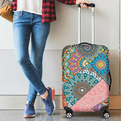 Patchwork Mandala Bohemian Pattern Print Luggage Cover GearFrost