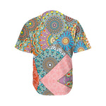 Patchwork Mandala Bohemian Pattern Print Men's Baseball Jersey