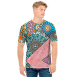 Patchwork Mandala Bohemian Pattern Print Men's T-Shirt