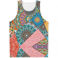 Patchwork Mandala Bohemian Pattern Print Men's Tank Top