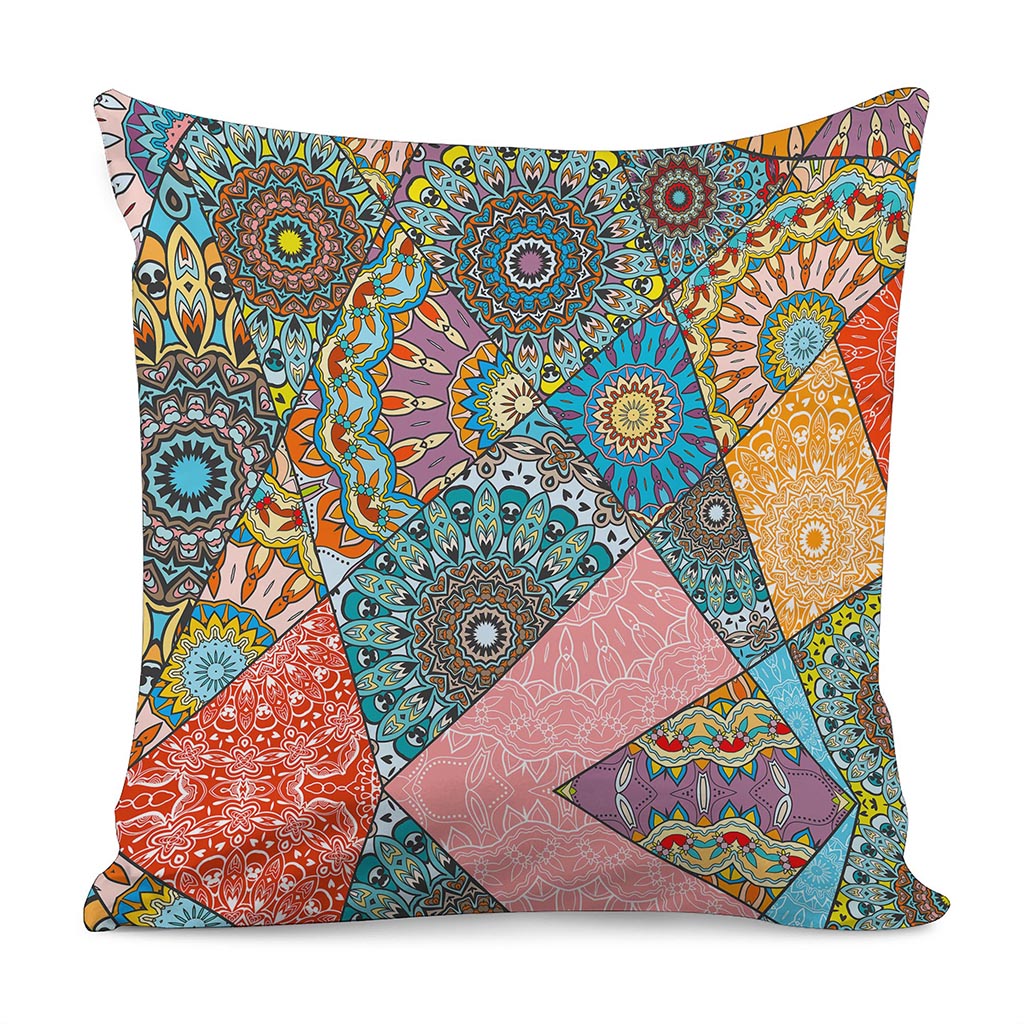 Patchwork Mandala Bohemian Pattern Print Pillow Cover