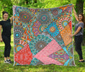 Patchwork Mandala Bohemian Pattern Print Quilt