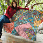 Patchwork Mandala Bohemian Pattern Print Quilt