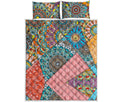 Patchwork Mandala Bohemian Pattern Print Quilt Bed Set