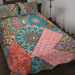 Patchwork Mandala Bohemian Pattern Print Quilt Bed Set