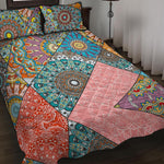 Patchwork Mandala Bohemian Pattern Print Quilt Bed Set