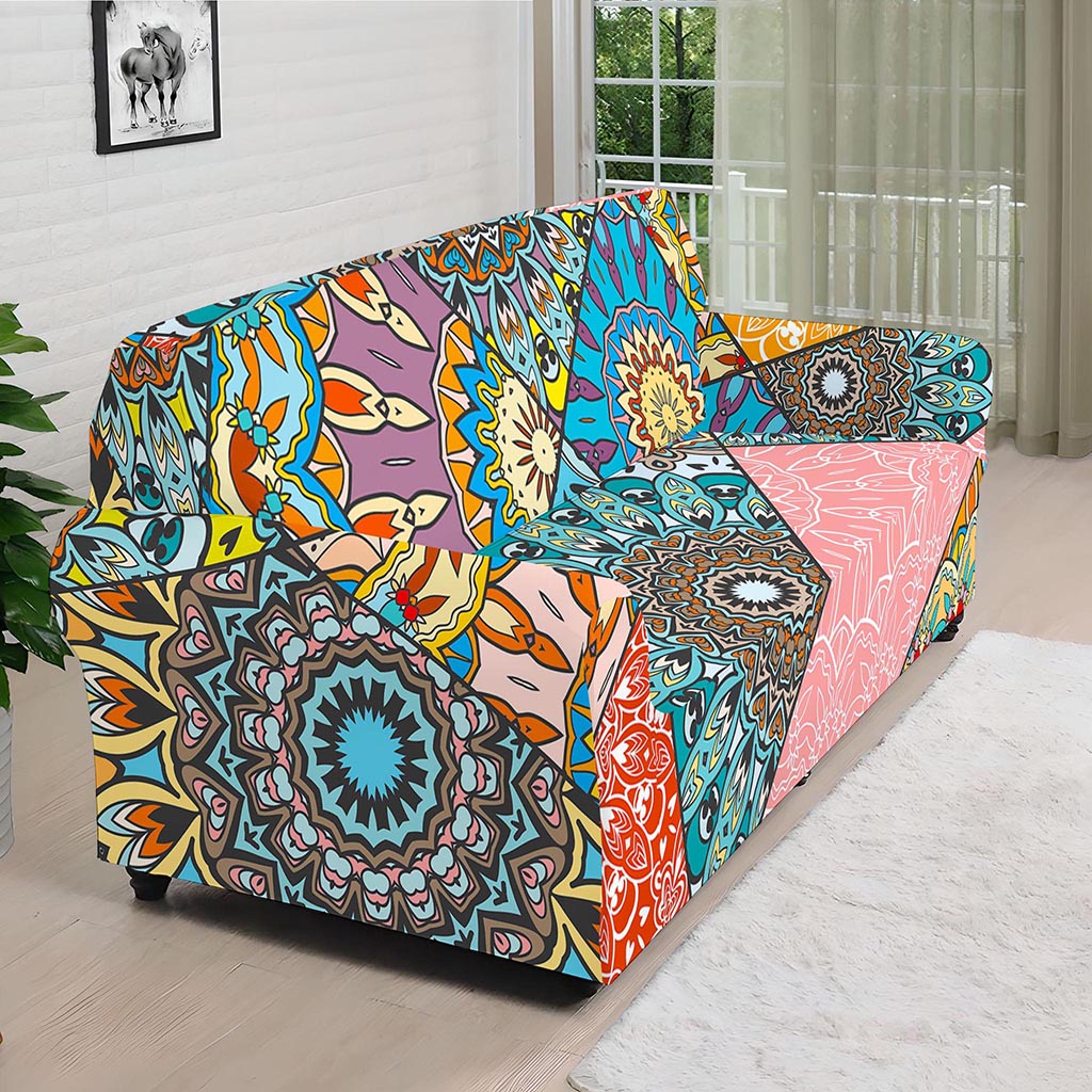 Patchwork Mandala Bohemian Pattern Print Sofa Cover