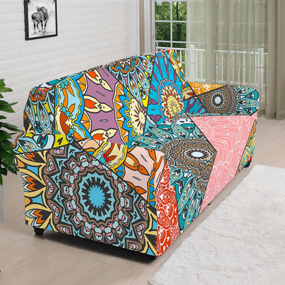 Patchwork Mandala Bohemian Pattern Print Sofa Cover