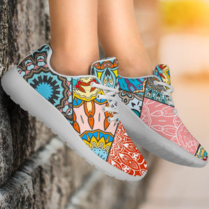 Patchwork Mandala Bohemian Pattern Print Sport Shoes GearFrost