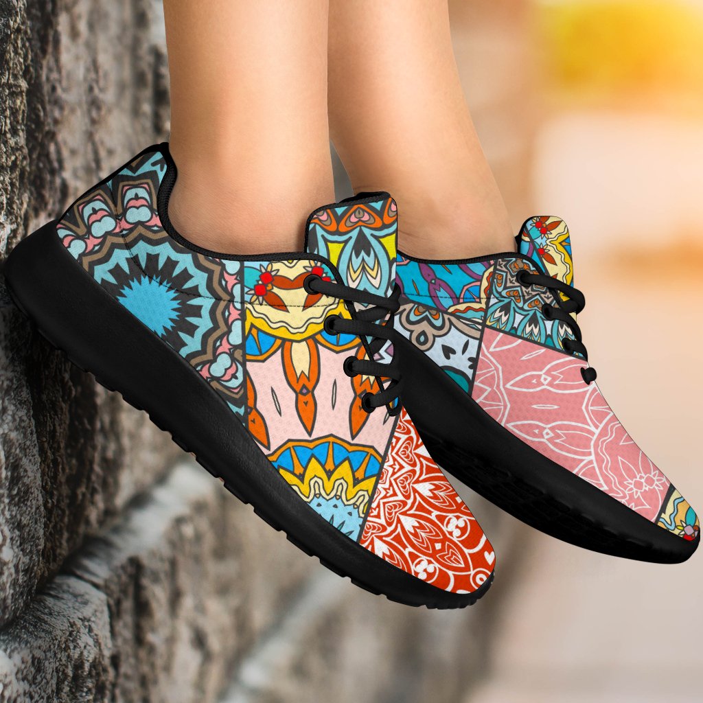 Patchwork Mandala Bohemian Pattern Print Sport Shoes GearFrost