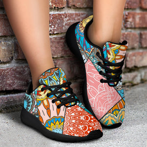 Patchwork Mandala Bohemian Pattern Print Sport Shoes GearFrost