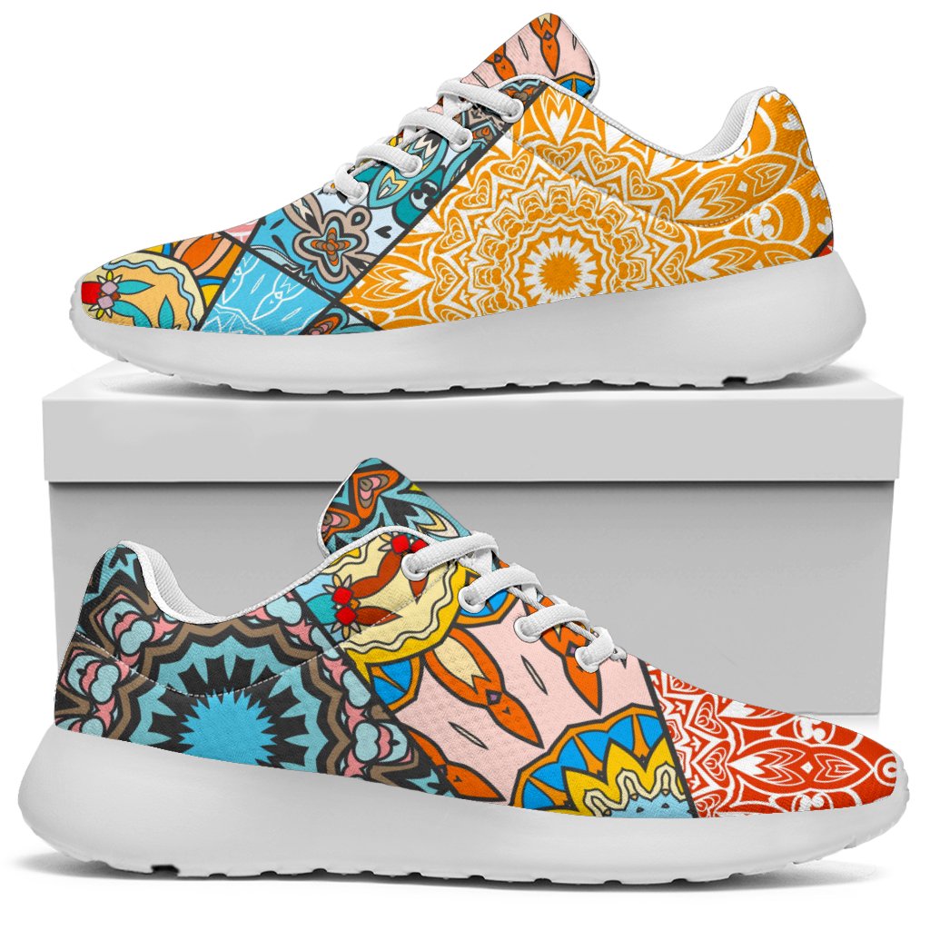 Patchwork Mandala Bohemian Pattern Print Sport Shoes GearFrost