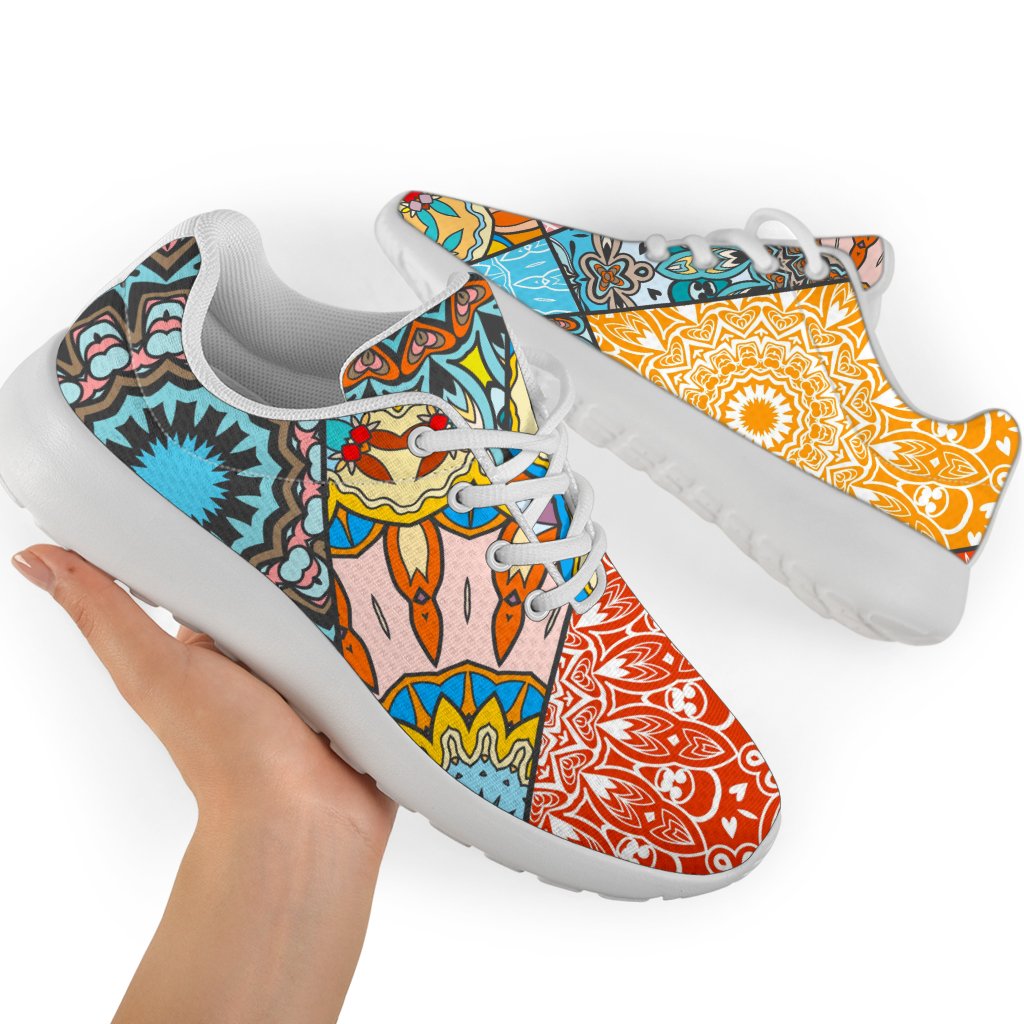 Patchwork Mandala Bohemian Pattern Print Sport Shoes GearFrost