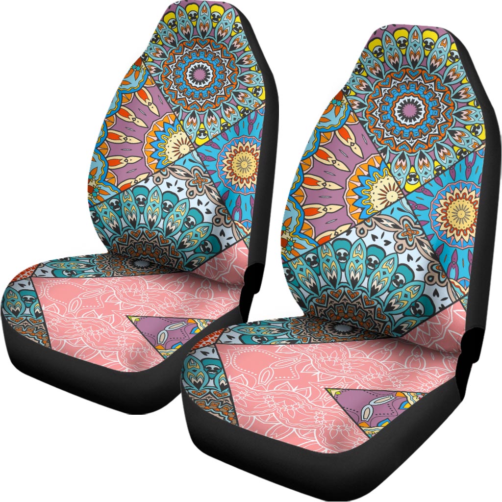 Patchwork Mandala Bohemian Pattern Print Universal Fit Car Seat Covers