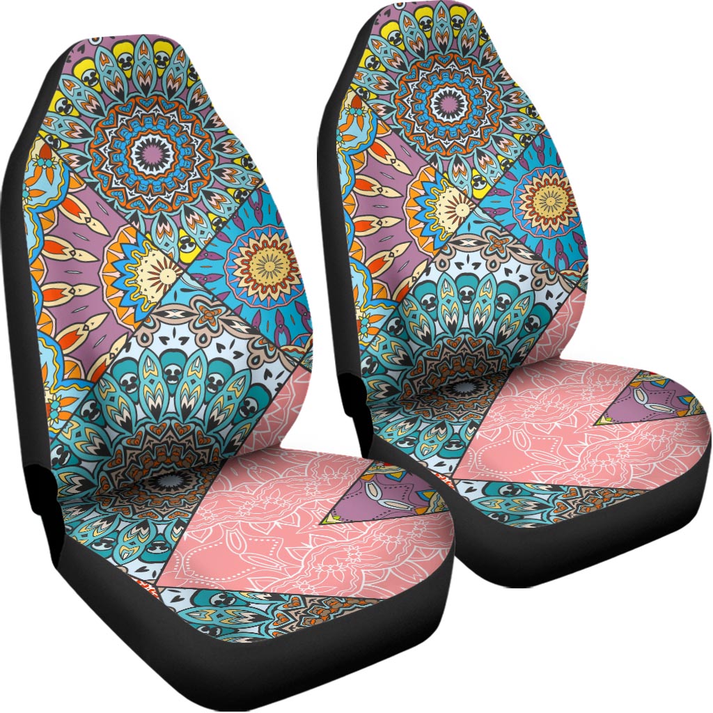 Patchwork Mandala Bohemian Pattern Print Universal Fit Car Seat Covers