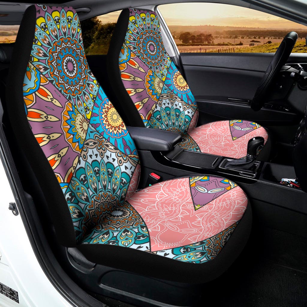 Patchwork Mandala Bohemian Pattern Print Universal Fit Car Seat Covers