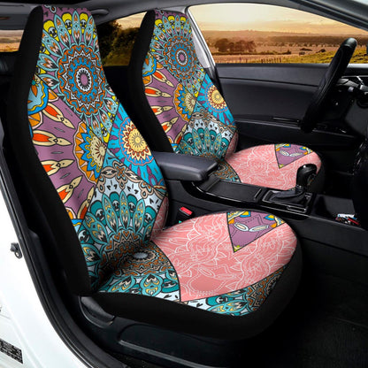 Patchwork Mandala Bohemian Pattern Print Universal Fit Car Seat Covers