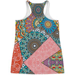 Patchwork Mandala Bohemian Pattern Print Women's Racerback Tank Top