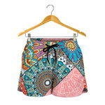 Patchwork Mandala Bohemian Pattern Print Women's Shorts