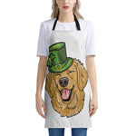 Patrick's Day Golden Retriever Print Apron
