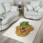 Patrick's Day Golden Retriever Print Area Rug