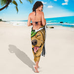 Patrick's Day Golden Retriever Print Beach Sarong Wrap